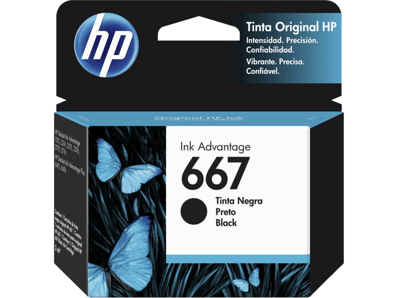 Cartucho de Tinta HP 667 Negra Original - Tienda HP.com Colombia