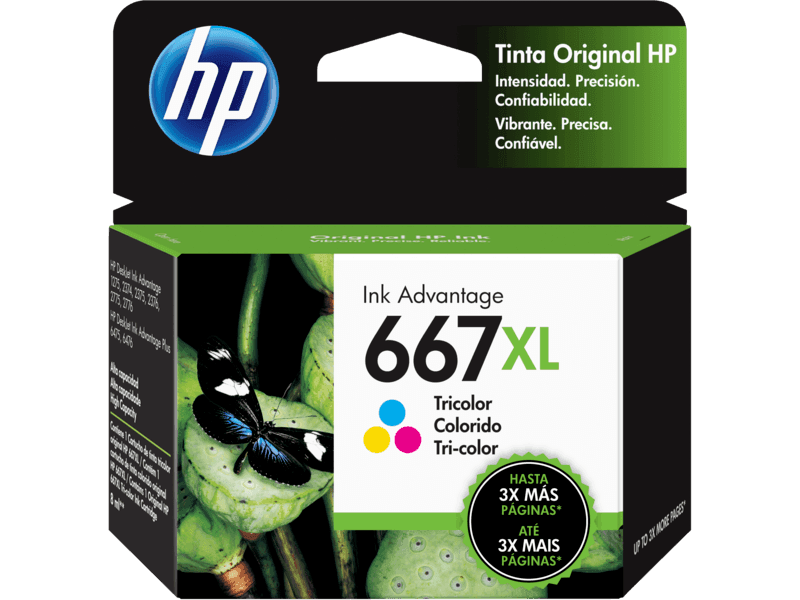 Cartucho de Tinta HP 667XL Tricolor Original - Tienda HP.com Colombia