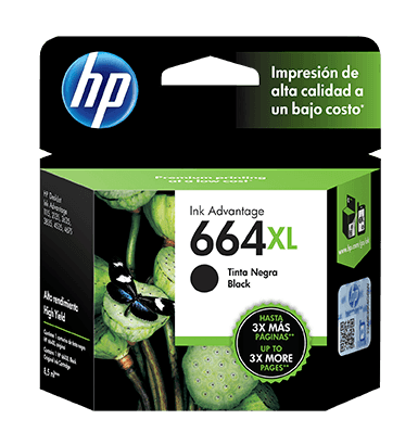 Cartucho de Tinta HP 664XL Negra Original - Tienda HP.com Colombia
