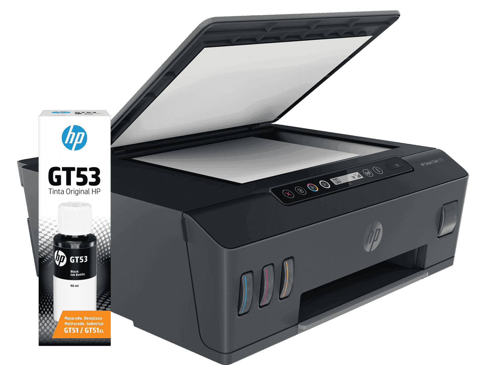 Combo Impresora Multifuncional HP Smart Tank 515 + Botella de Tinta HP GT53  Negra Original - Tienda HP.com Colombia