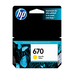 Cartucho de Tinta HP 670XL Amarilla Original - Tienda HP.com Colombia