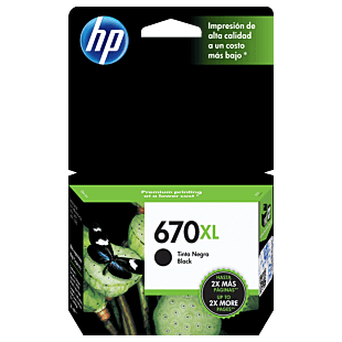Cartucho de Tinta HP 670XL Negra Original - Tienda HP.com Colombia