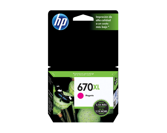 Cartucho de Tinta HP 670XL Magenta Original - Tienda HP.com Colombia