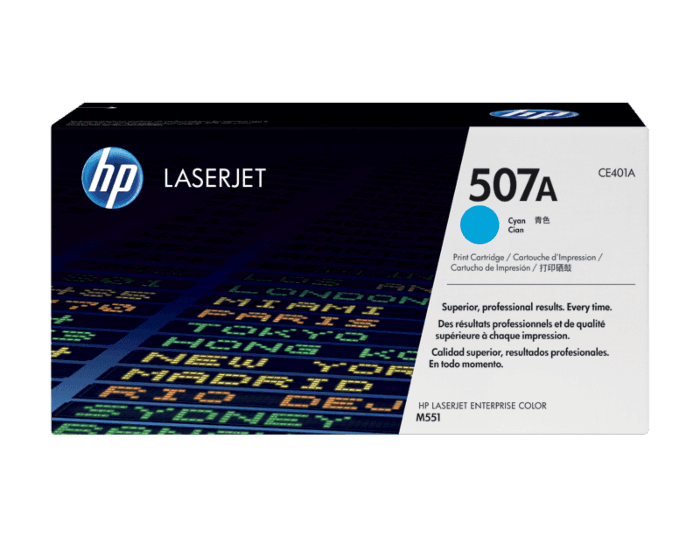 Cartucho de Tóner HP 507A Cian LaserJet Original - Tienda HP.com Colombia